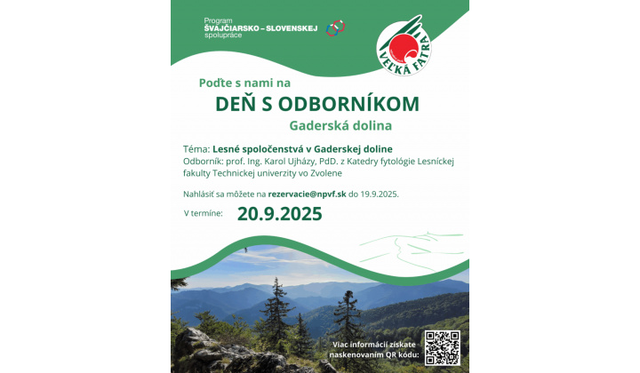 Deň s odborníkom - Gaderská dolina